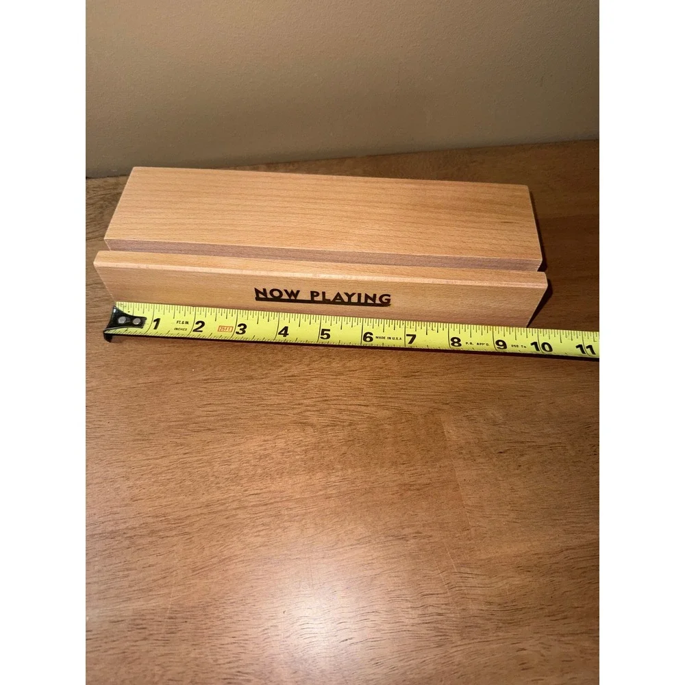 Wooden Now Playing Vinyl Record Display Stand LP Album Cover Holder Light Wood